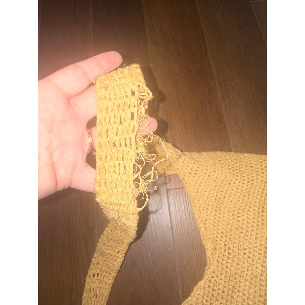 Helen Kaminski Raffia Crochet Shoulder Bag Honey Tan Boho Madagascar Bucket Tote - Picture 6 of 6
